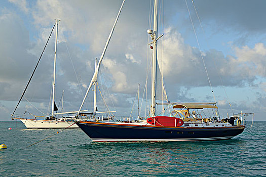 加勒比,英属维京群岛,帆船,锚,大幅,尺寸