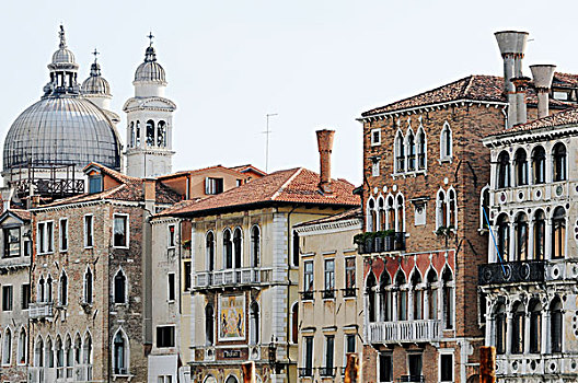 圣玛丽亚教堂,行礼,邸宅,宫殿,大运河,威尼斯,威尼托,意大利,欧洲