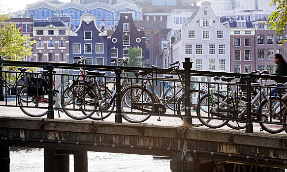 自行车,联结,桥,阿姆斯特丹