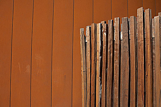木质,围栏,墙壁