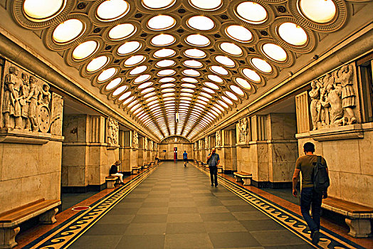 地铁站,莫斯科,俄罗斯,欧洲