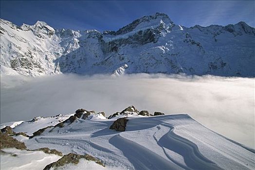 高处,库克山国家公园,新西兰