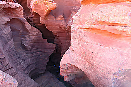 红砂岩,岩石,纹理,羚羊峡谷,峡谷,山谷,亚利桑那州,北美洲,美国,自然,风景,阳光,日出,蓝天,全景,文化,景点,旅游