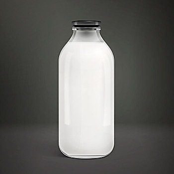 玻璃瓶,牛奶