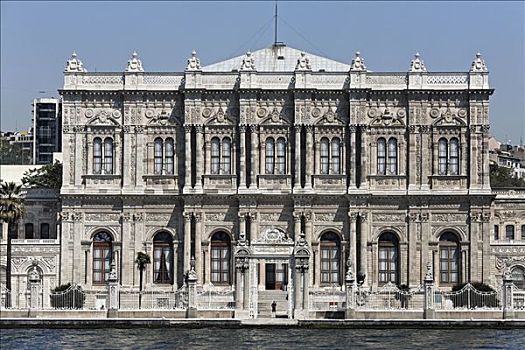 宫殿,19世纪,博斯普鲁斯海峡,正面,伊斯坦布尔,土耳其