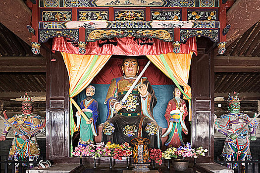 雕塑,庙宇,平遥,山西,中国