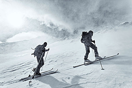 滑雪,登山者,多,陶安,提洛尔,奥地利