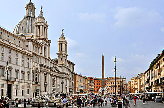 大教堂,教堂,广场,纳维纳,罗马,拉齐奥,意大利,欧洲