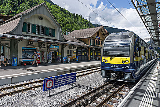 少女峰,铁路,劳特布龙嫩,车站,山谷,靠近,因特拉肯,伯恩,瑞士