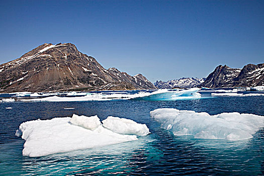 冰,浮冰,峡湾,地区,格陵兰东部,格陵兰,丹麦