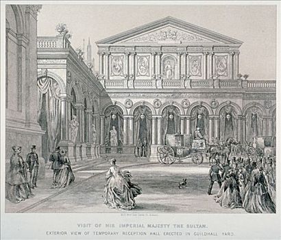 拜访,苏丹,市政厅,伦敦,1867年,艺术家,兄弟