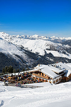滑雪,区域,提洛尔,奥地利,欧洲
