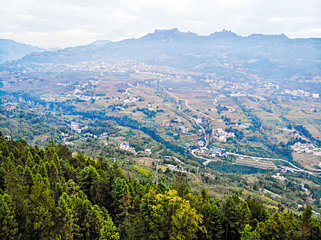 航拍湖北恩施大峡谷云龙地缝景区