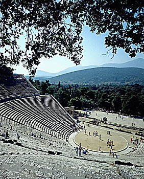 老式,剧院,伯罗奔尼撒半岛,希腊
