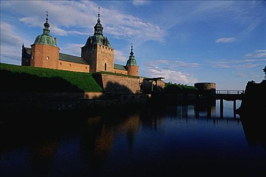 河,城堡,史马兰,瑞典