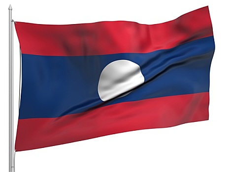 飞,旗帜,老挝,国家
