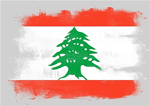 旗帜,黎巴嫩,涂绘,画刷