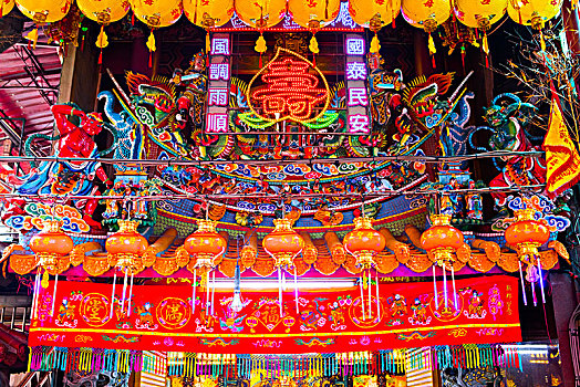 中国宗教信仰,传统风格的寺庙,庆典中的庙宇
