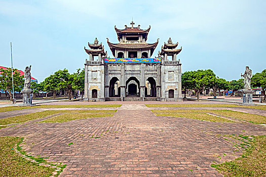 钟楼,大教堂,省,越南,亚洲