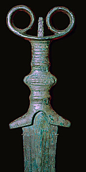兵刃手柄,早,青铜,剑,公元前7世纪