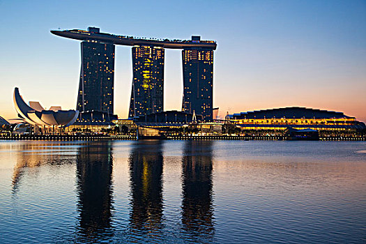 新加坡,码头,湾,沙,酒店