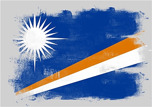 旗帜,马绍尔群岛,涂绘,画刷