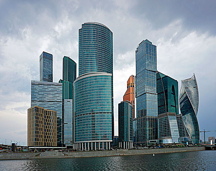 天际线,莫斯科,城市,左边,塔楼,欧亚大陆,水银,因佩里亚,演化,莫斯科城,俄罗斯,欧洲