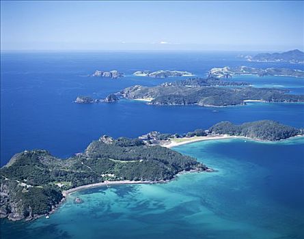 岛屿湾,航拍,北岛,新西兰