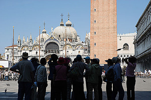游客,圣马可广场,威尼斯,意大利