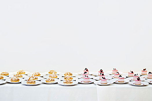 甜点,糕点,排列,桌上