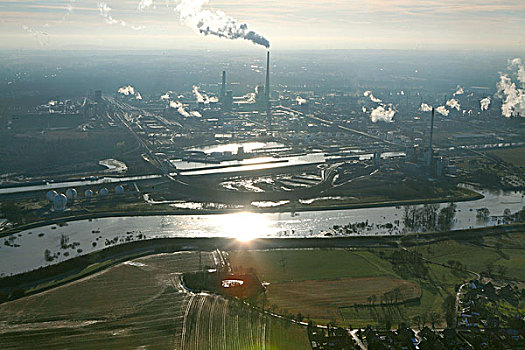 洪水,里皮河,石灰,看,北莱茵威斯特伐利亚,德国,欧洲