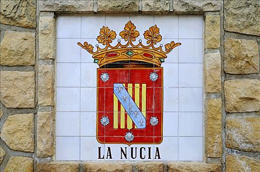 盾徽,阿利坎特,白色海岸,西班牙