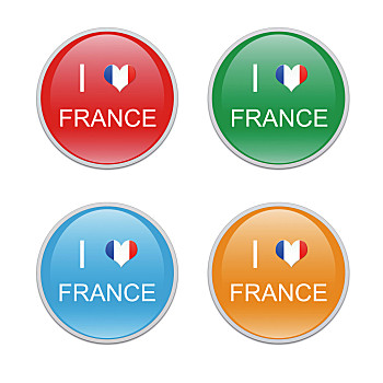 喜爱,法国,象征,红色,绿色,蓝色,橙色,彩色