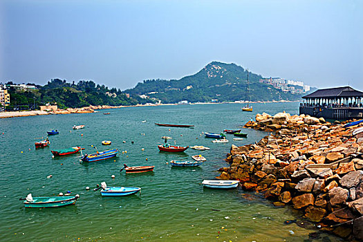 船,港口,码头,渡轮,香港