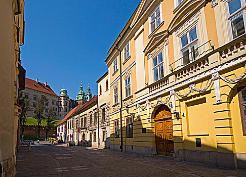 波兰,克拉科夫,街道,城堡
