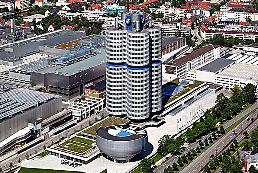 高层建筑,建筑,博物馆,总部,巴伐利亚,慕尼黑,德国,欧洲