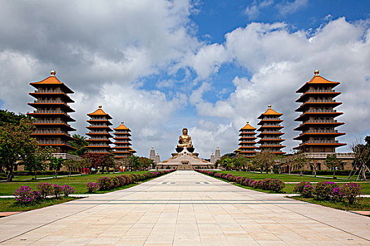 台湾,高雄,佛光山,佛陀纪念馆,佛陀纪念馆全景