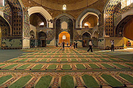 室内,蓝色清真寺,清真寺,伊朗,亚洲