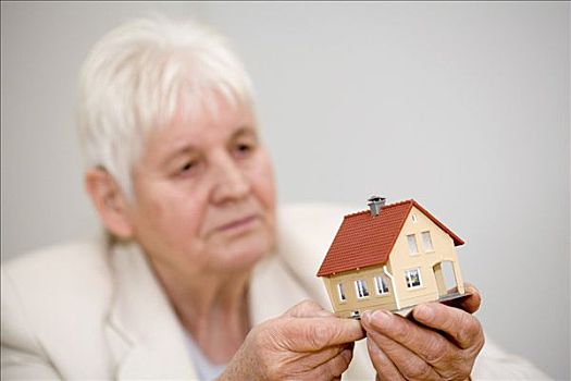 老年,女人,房子,模型