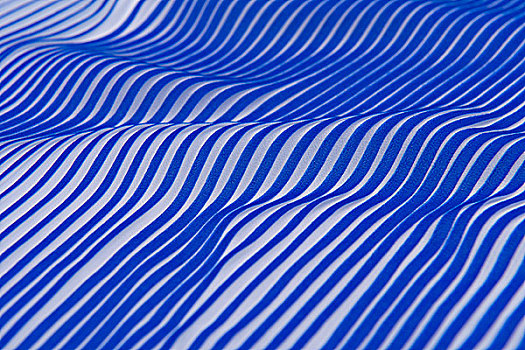 蓝色白色条纹波浪布料