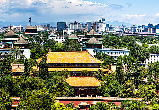 北京西北全景北海公园奥运村