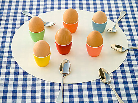 煮蛋,彩色,蛋杯