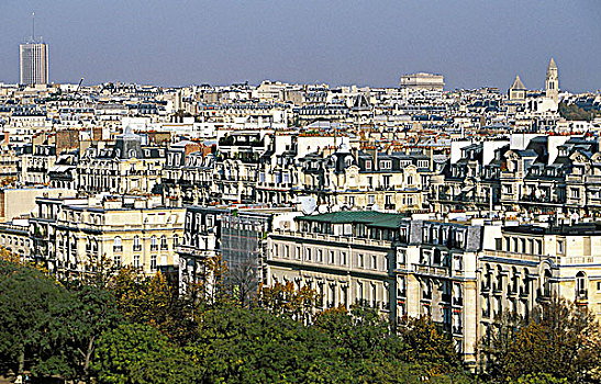 法国,巴黎,巴黎七区,全视图