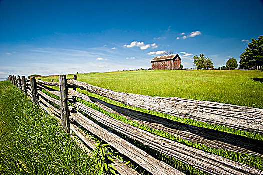 农场,栏杆,安大略省,加拿大