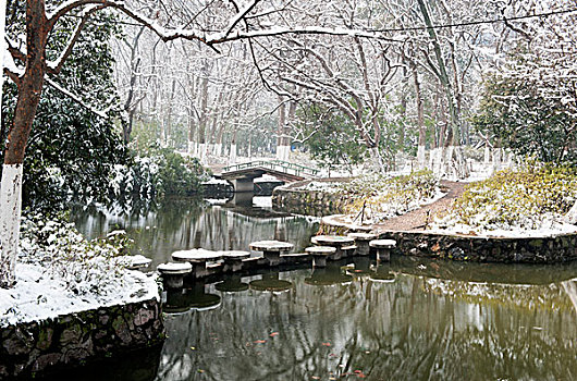 合肥逍遥津公园雪景