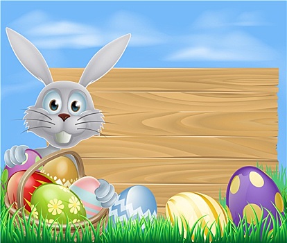 高兴,复活节兔子,巧克力蛋,标识