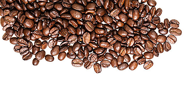 咖啡豆,边界,隔绝,白色背景