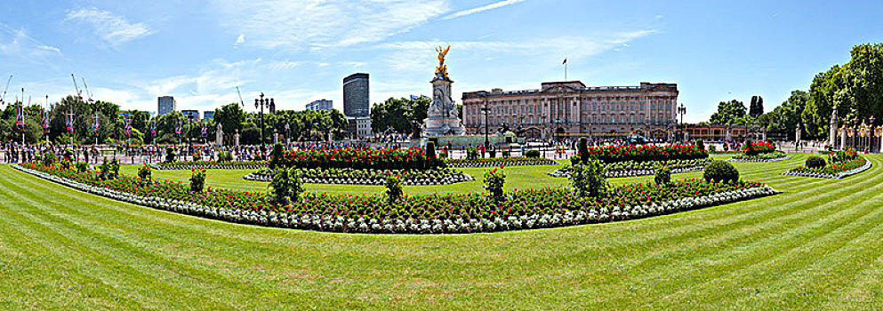 维多利亚,纪念,白金汉宫,伦敦,英国