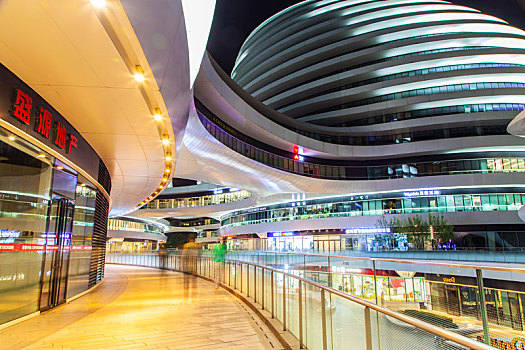 银河soho,夜景,商场,现代建筑