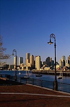 船,河,码头,公园,波士顿,马萨诸塞,美国
